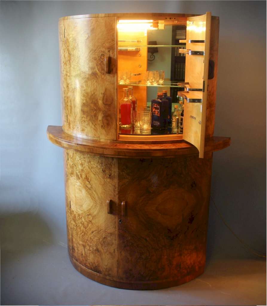 Art Deco Demi-Lune cocktail cabinet