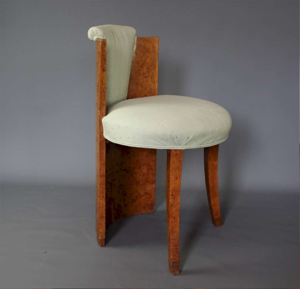 Art Deco bird's eye maple stool Epstein LATEST STOCK Art Furniture