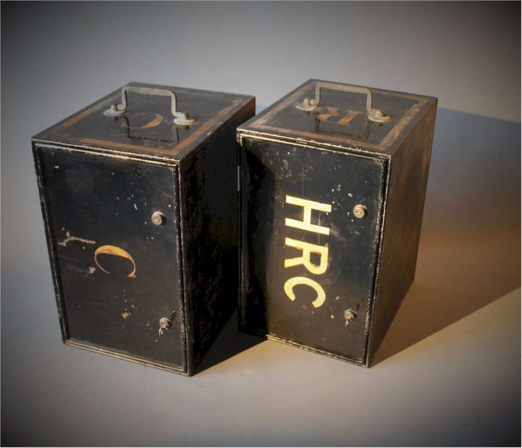 Antique pair of document safes by Chubb