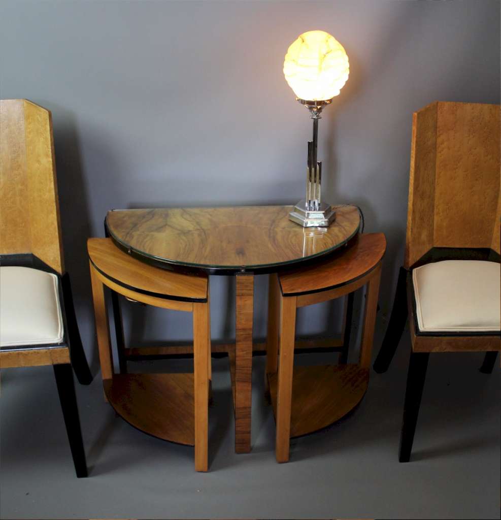 Art Deco Demi - Lune Nest of tables