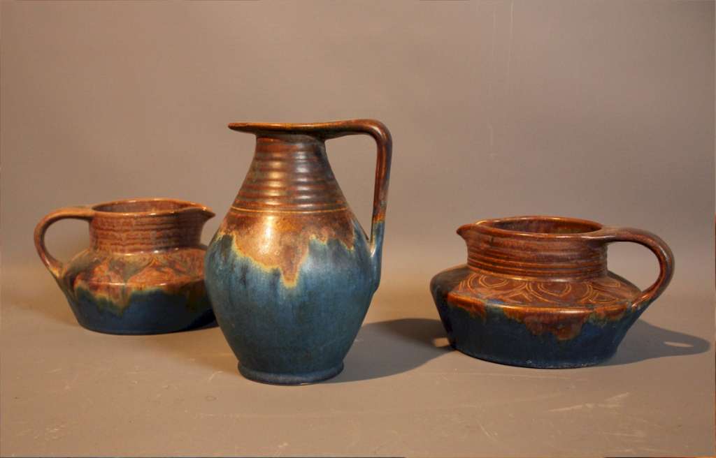Three Denby Bourne jugs c1930's