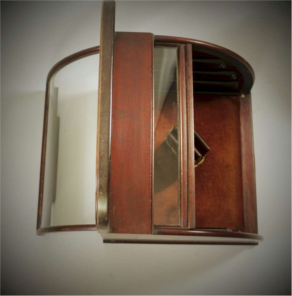 Victorian domed table top mahogany display cabinet