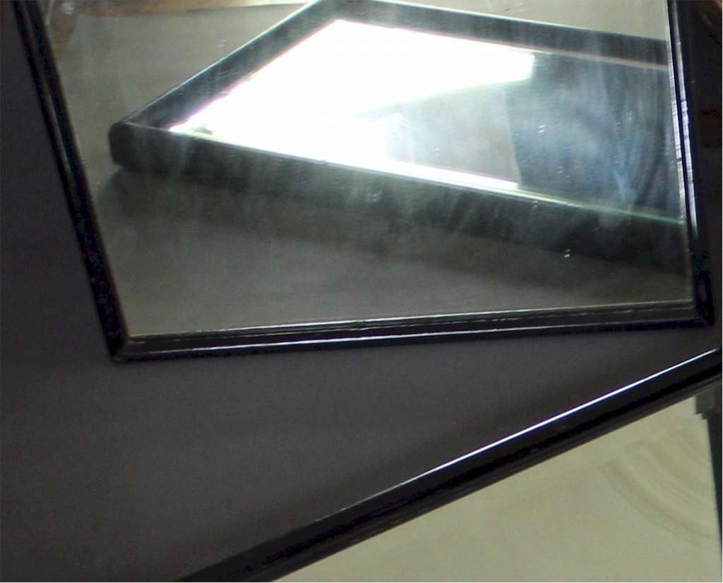 Victorian Antique Ebonised Shop Fitters Mirror