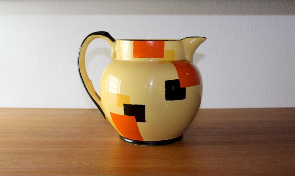 Art Deco Edna Best for Lawleys geometric hand painted jug