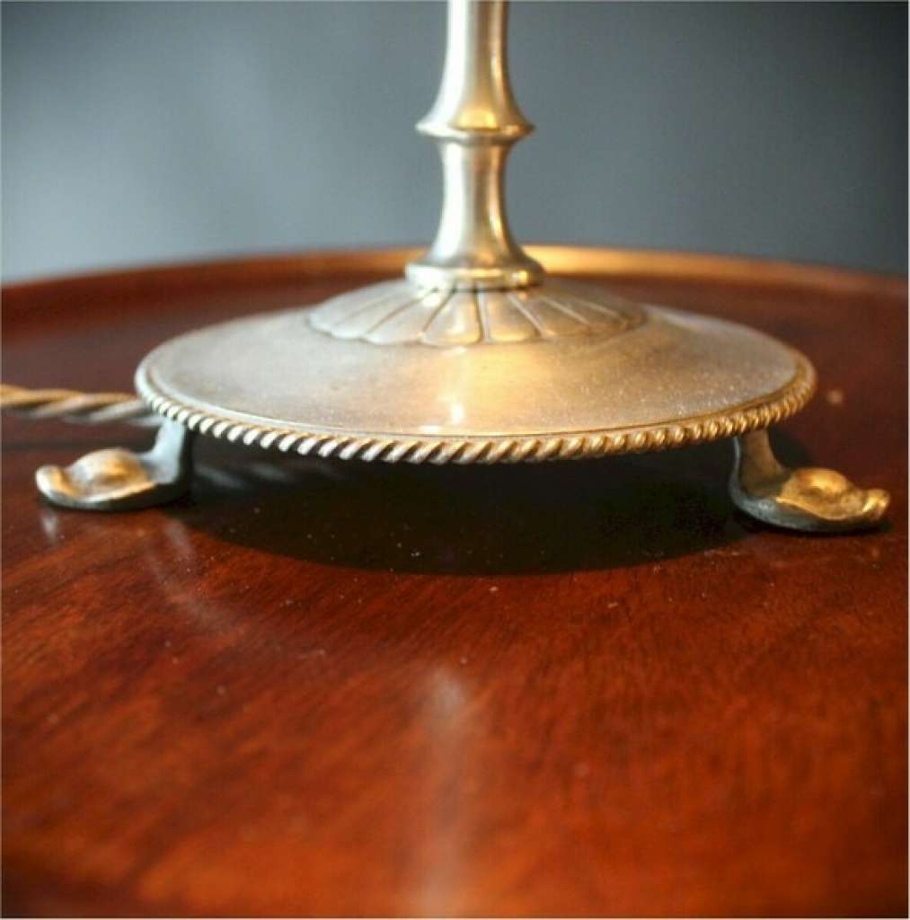 Elegant Edwardian Silver Plated Table Lamp