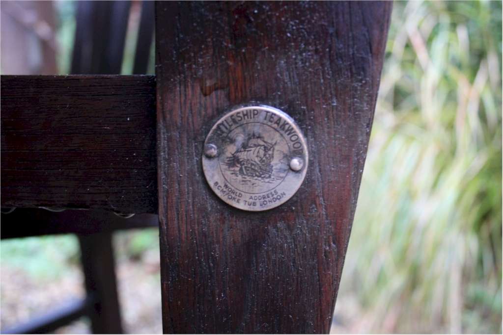 Teak garden set Battleship timbers.