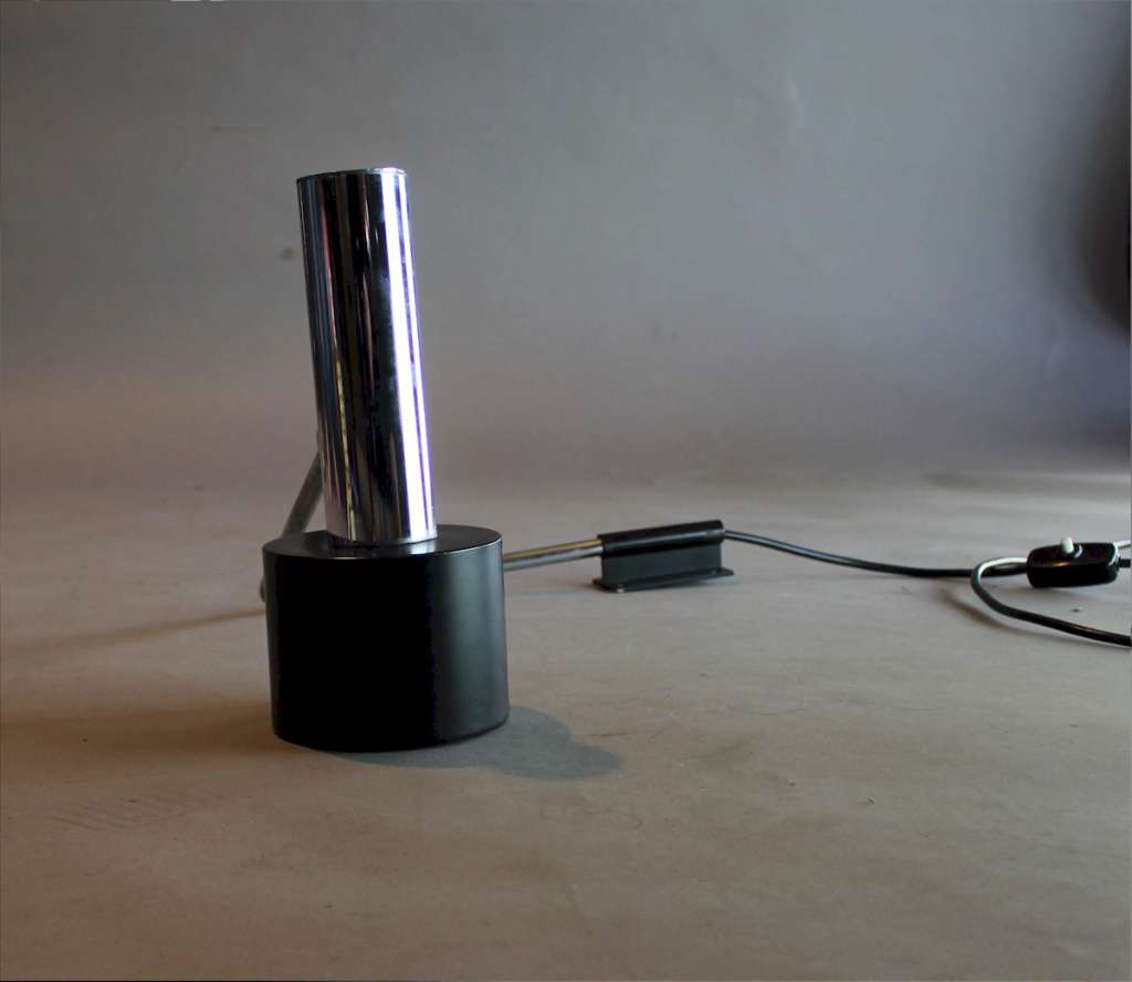 1970's chrome and black German wall light