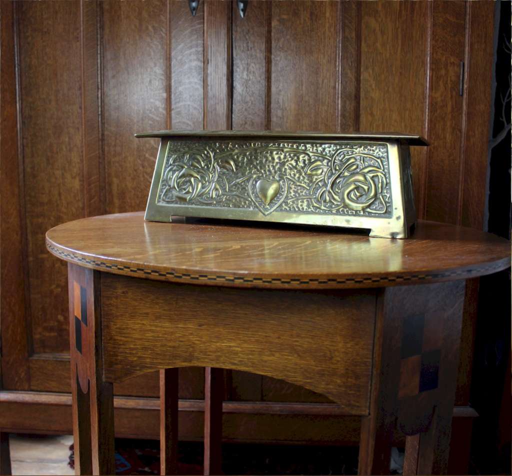 Glasgow School arts and crafts brass planter