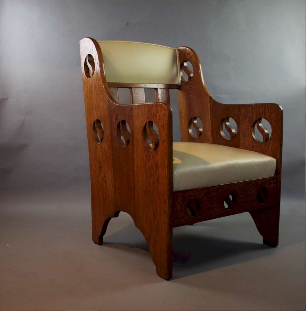 Classic arts and crafts armchair by Goodyers c1900