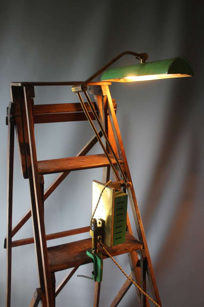 Mid Century Green Industrial lamp