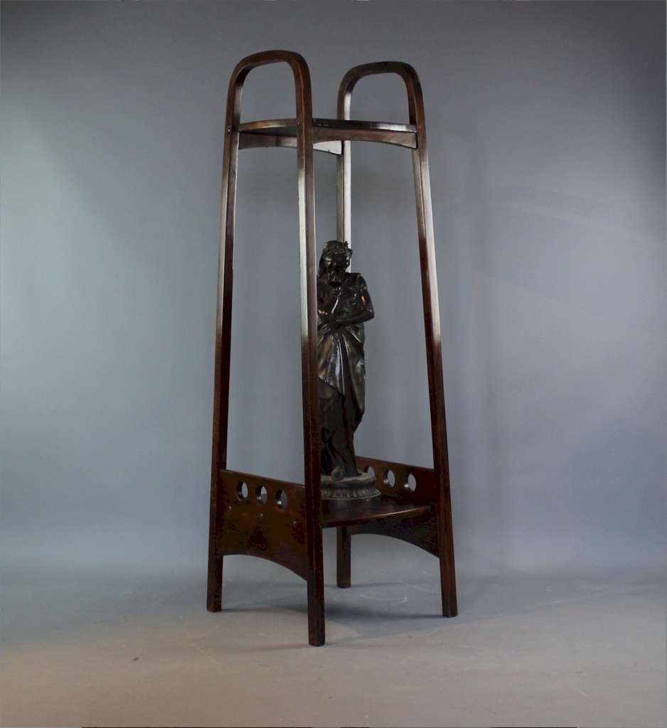 Josef Hoffmann for Thonet pair of bentwood plant stands