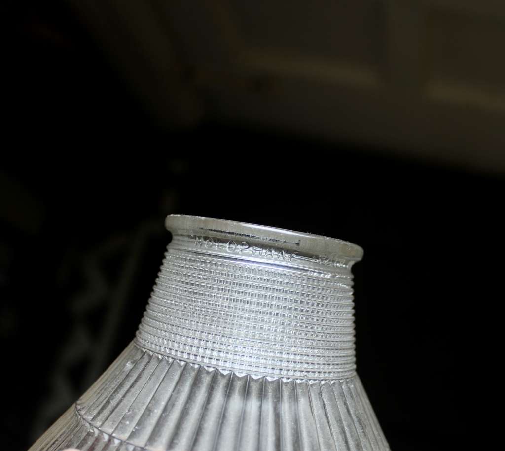 Holophane glass shade with fitting,