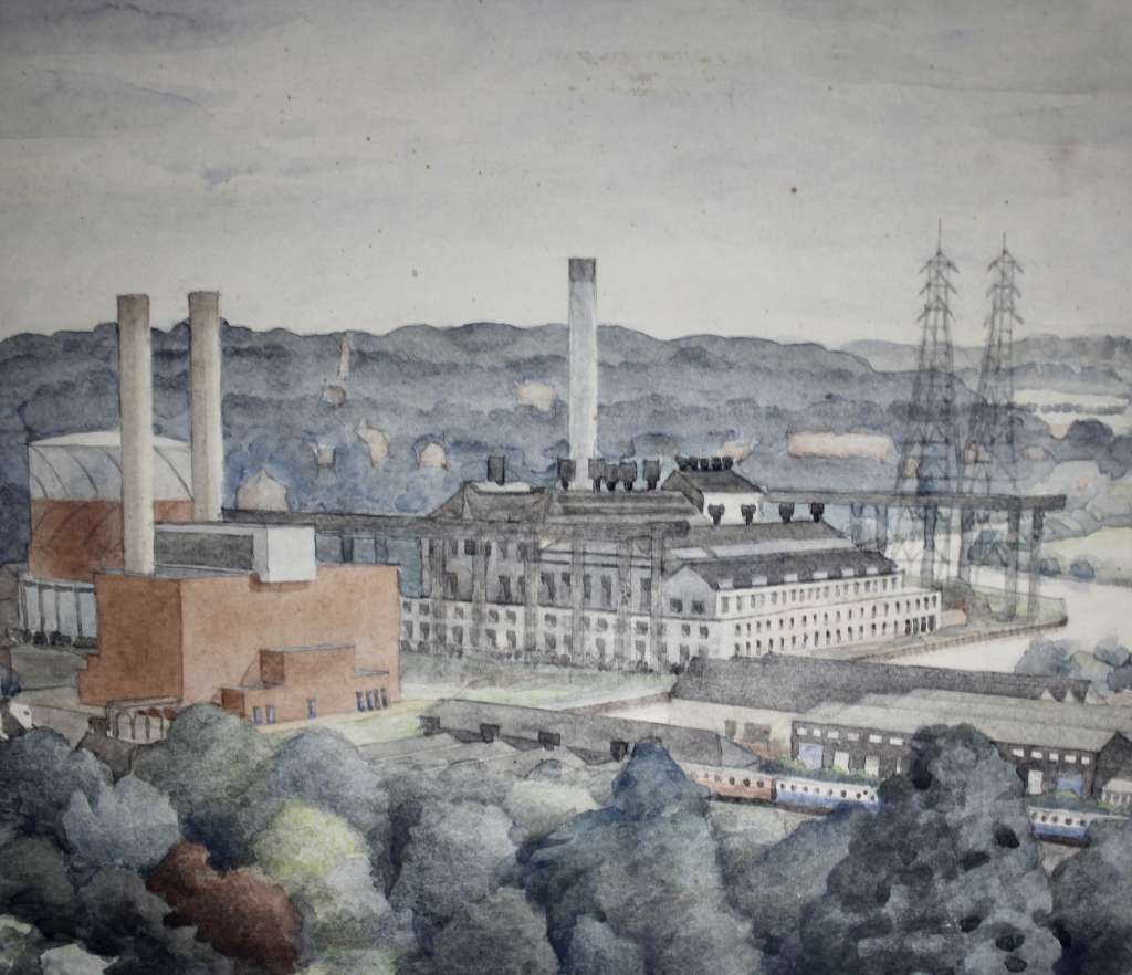 Industrial Architectural watercolour R.I.B.A