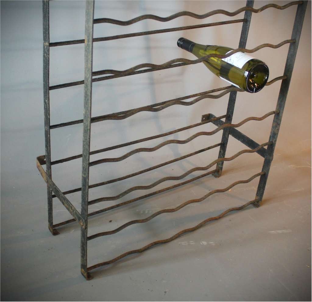 French wrought iron wine rack