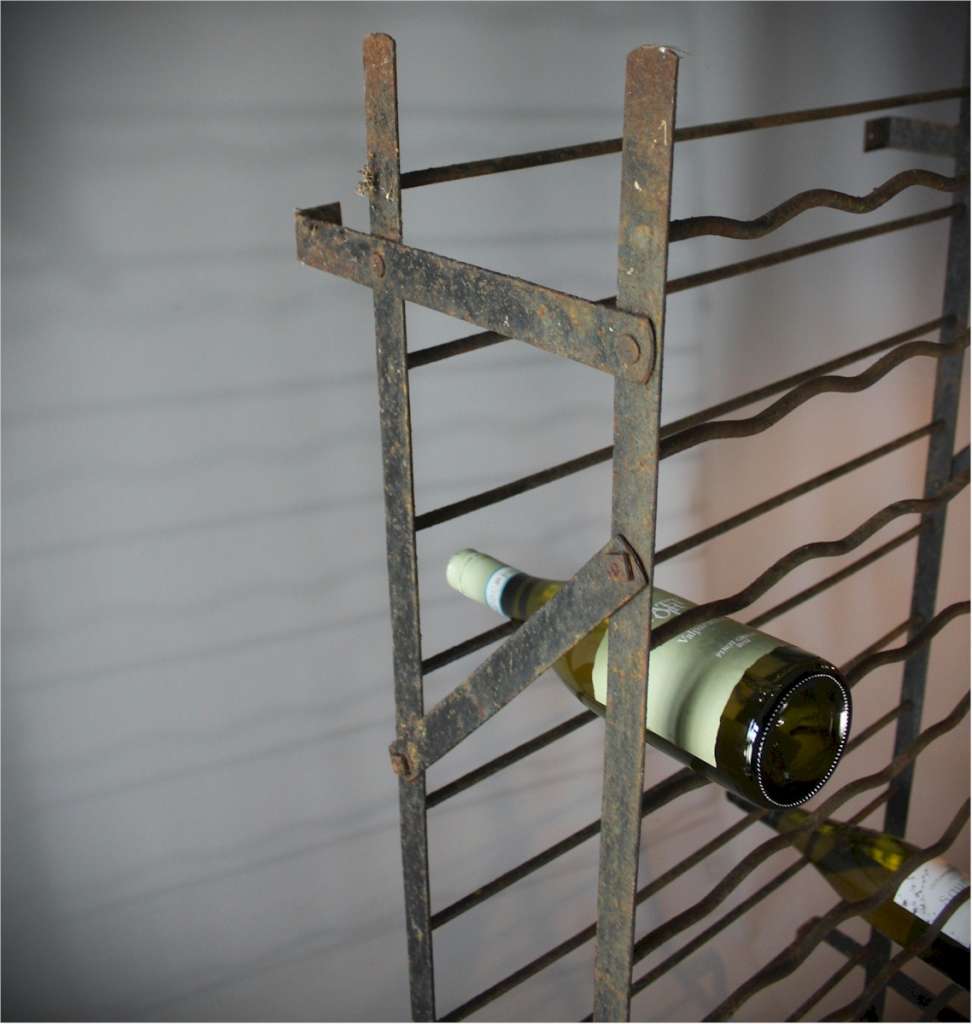 French wrought iron wine rack