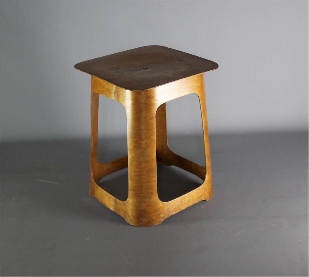 Isokon laminated birch plywood stool by Venesta 1930's