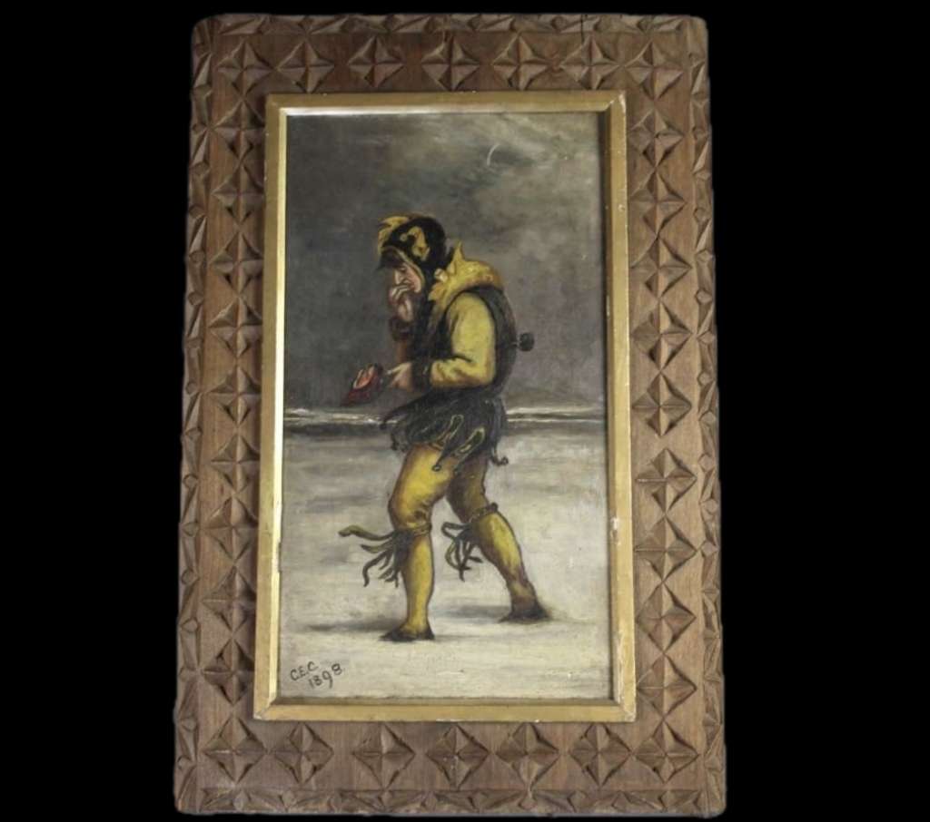 Late Victorian painting of a wondering jester