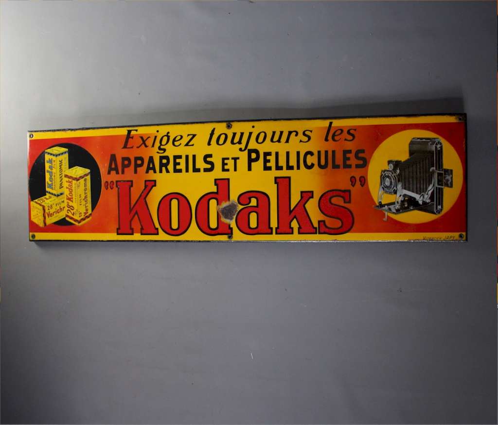 Kodak enamel advertising sign
