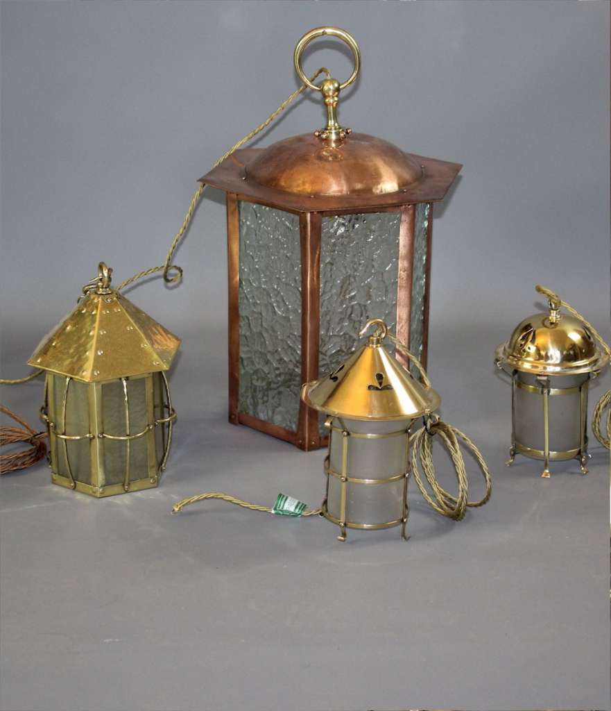Large copper lantern ARTS and CRAFTS 2 Art Furniture