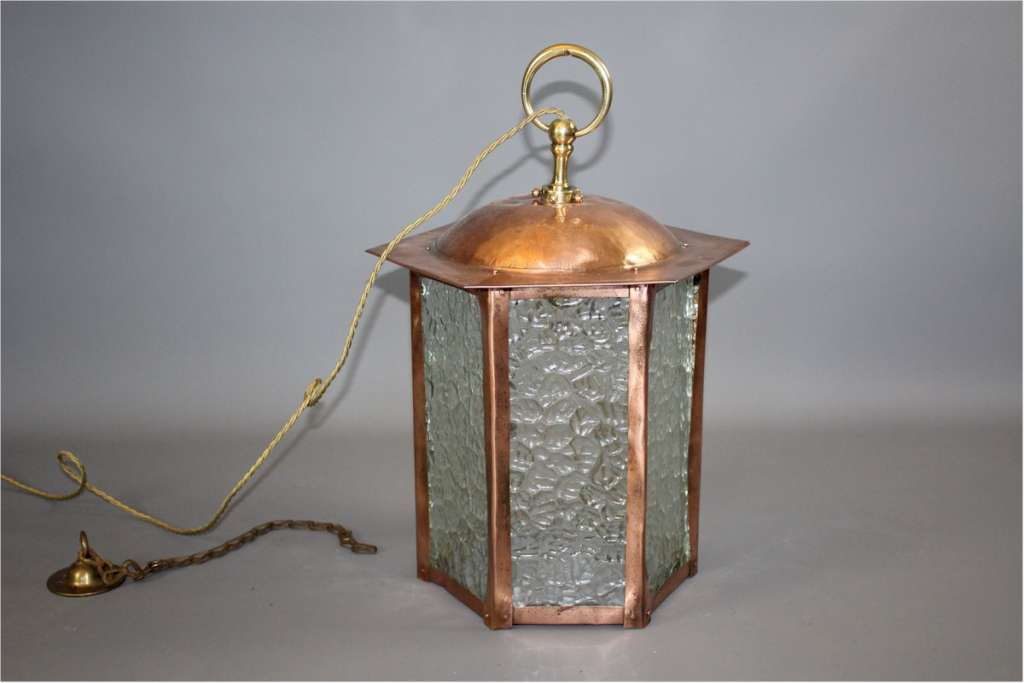 Large copper lantern ARTS and CRAFTS 2 Art Furniture