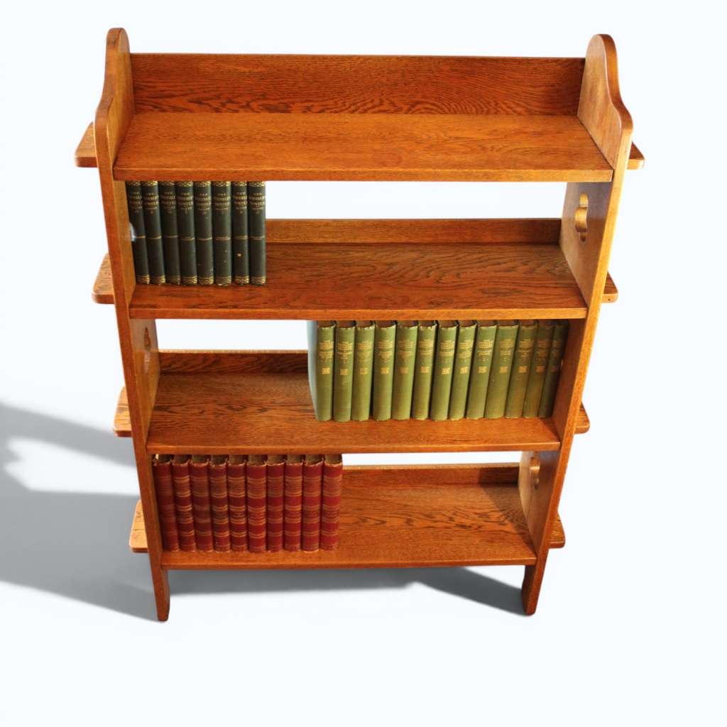 Arts And Crafts Oak Open Bookshelf Sedley For Liberty Co