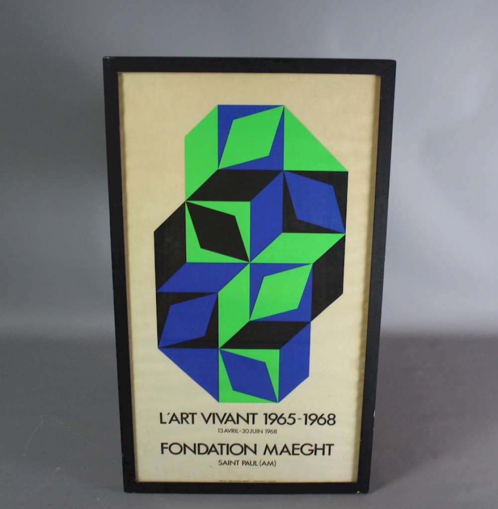 Victor Vasarely L'Art Vivant 1965-1968 poster