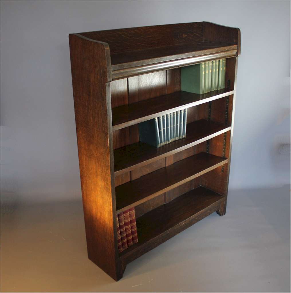 Arts And Crafts Oak Bookcase By Liberty, Arts And Crafts Oak Bookcase