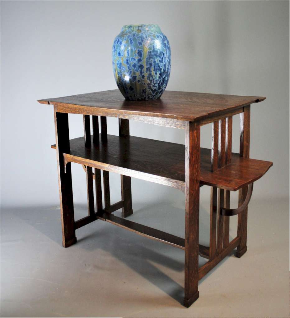 Arts and Crafts side table designed by Leonard Wyburd for Liberty & Co