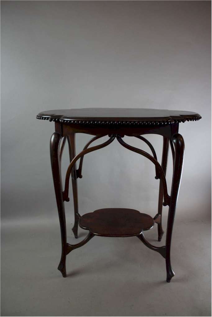 Art Nouveau exquisite mahogany occasional table