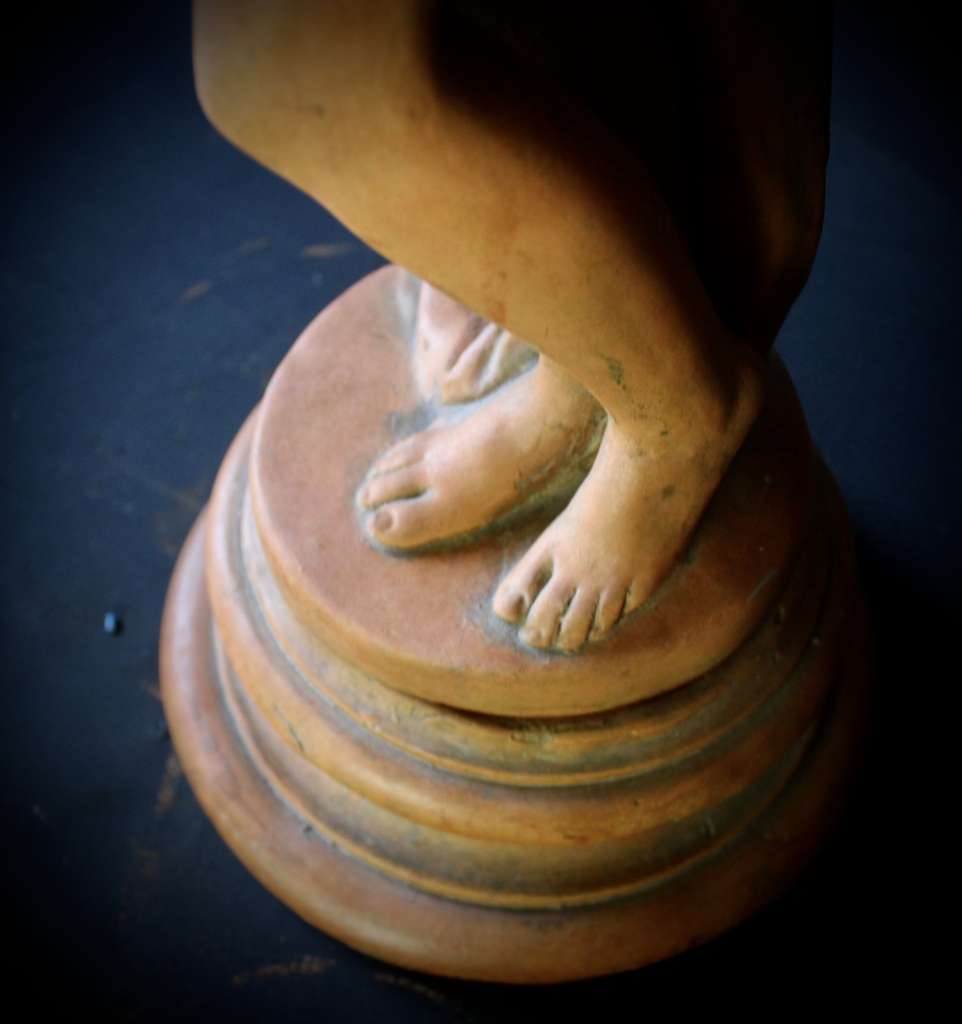 Art Nouveau terracotta figure a maiden