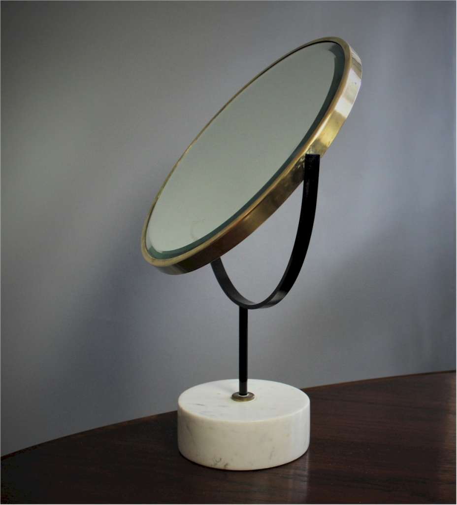 Marble and brass Mid-Century Vanity mirror