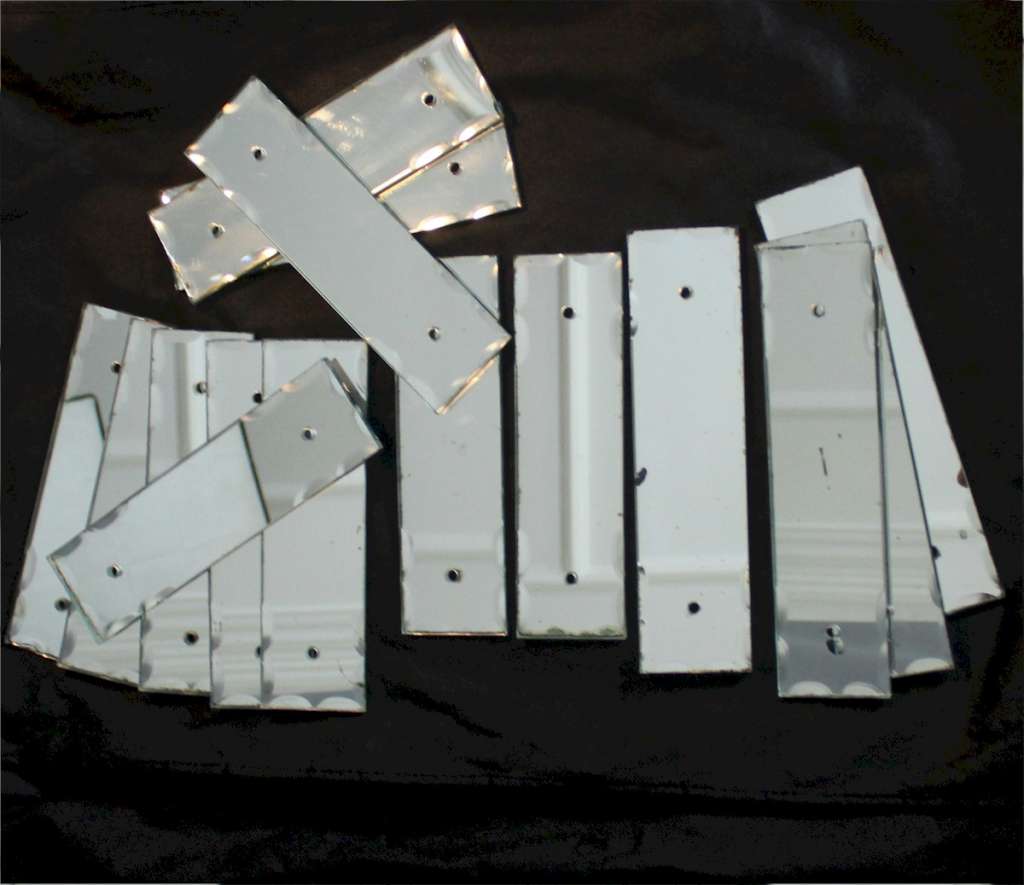 Art Deco mirrored finger plates