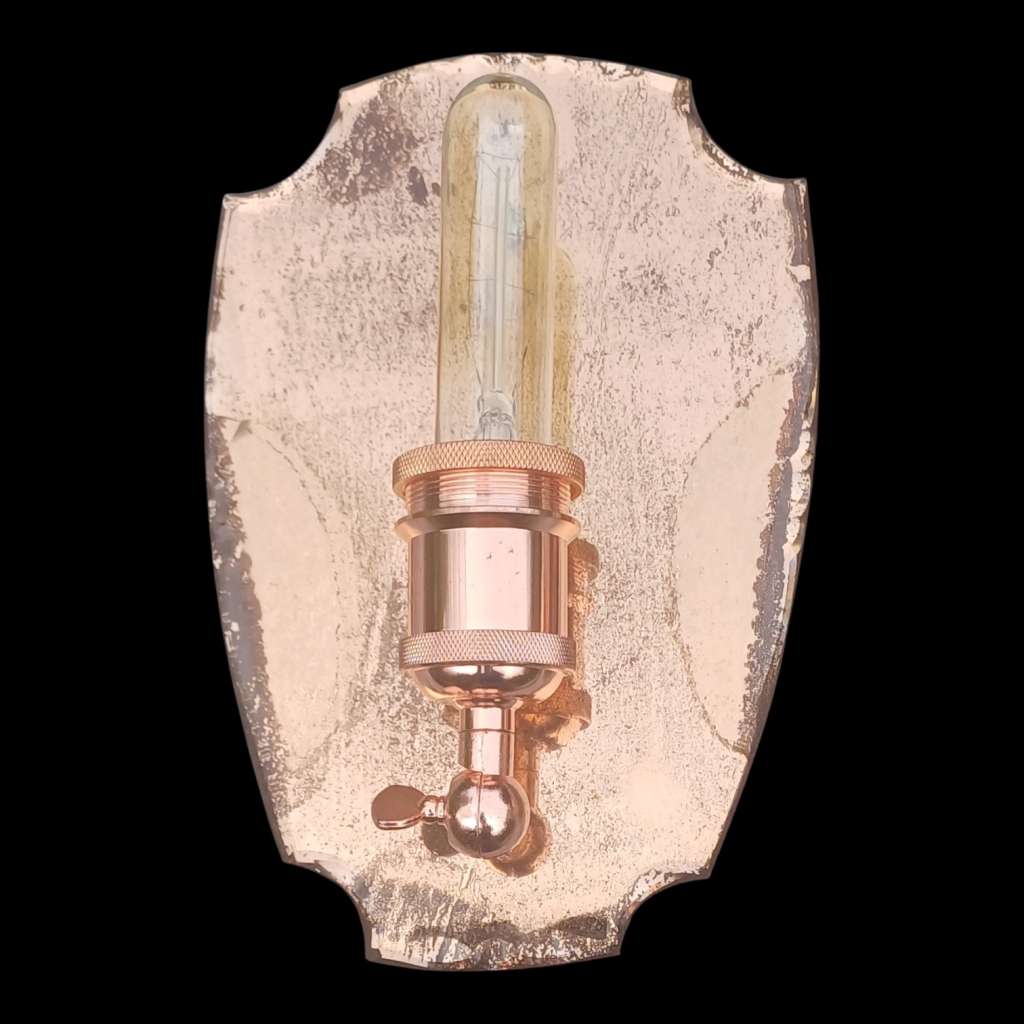 Art Deco mirrored back wall lights
