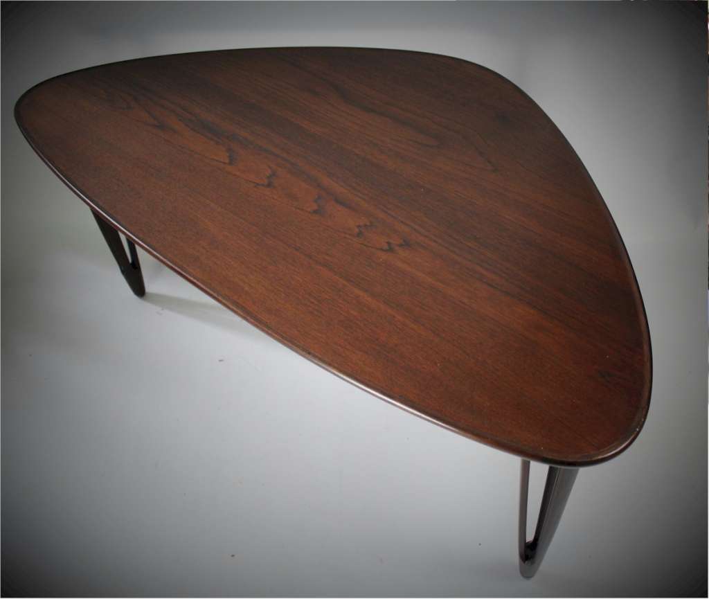 Danish Triangular Teak Coffee Table From Bc Møbler