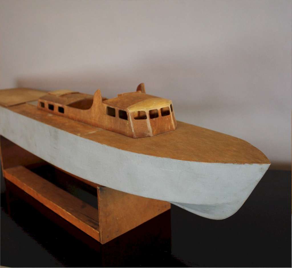 model of a barge c1960's