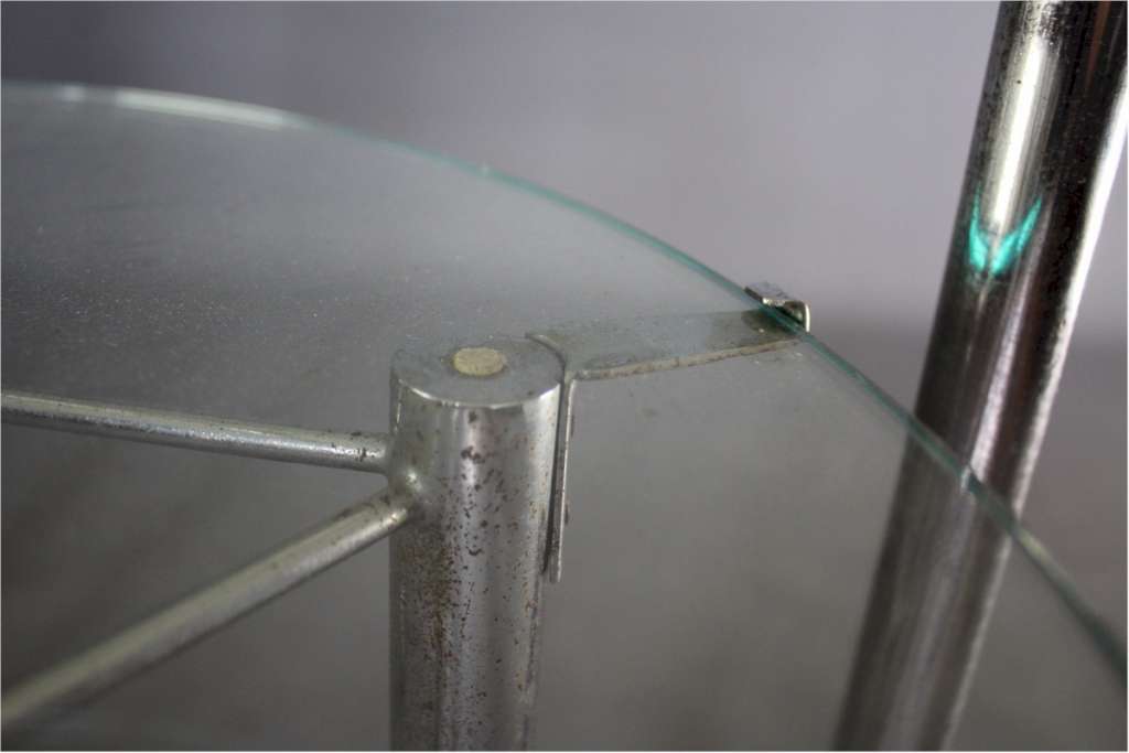 Modernist Art Deco chrome side table