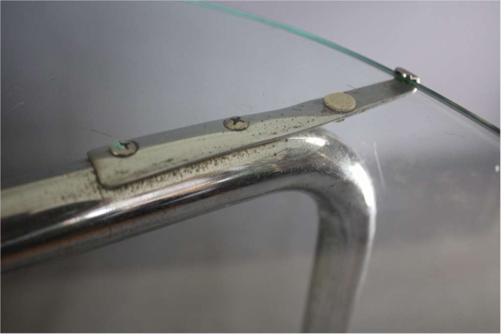 Modernist Art Deco chrome side table