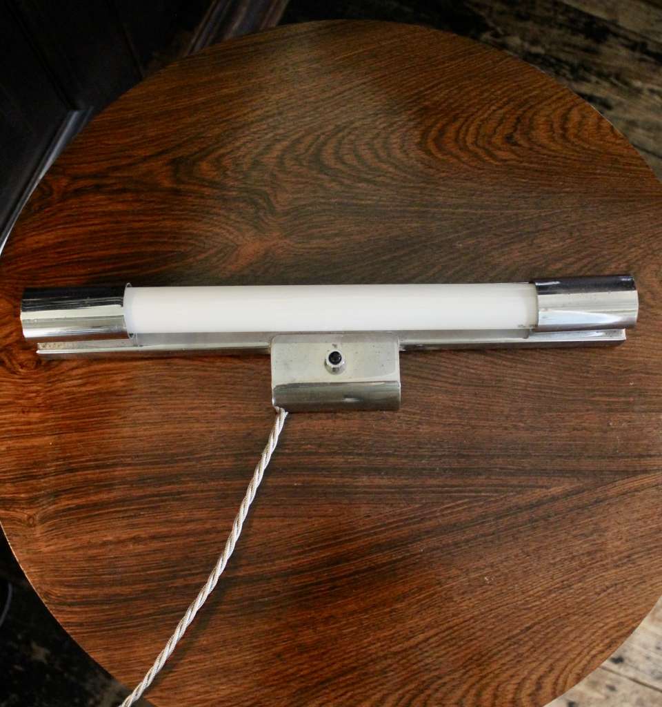 Art Deco Modernist chrome wall strip light
