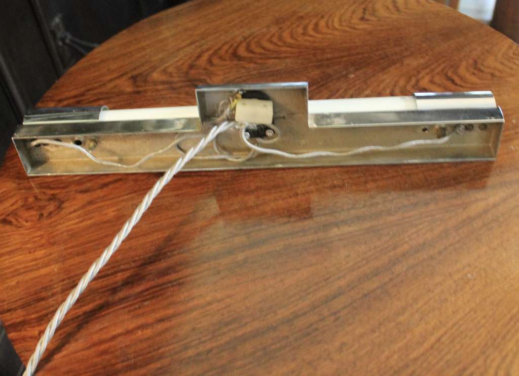 Art Deco Modernist chrome wall strip light