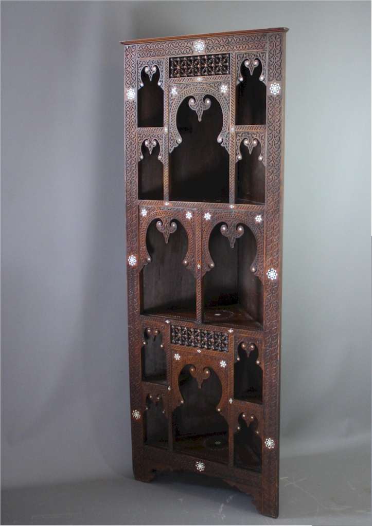  Moorish corner Syrian style cabinet,