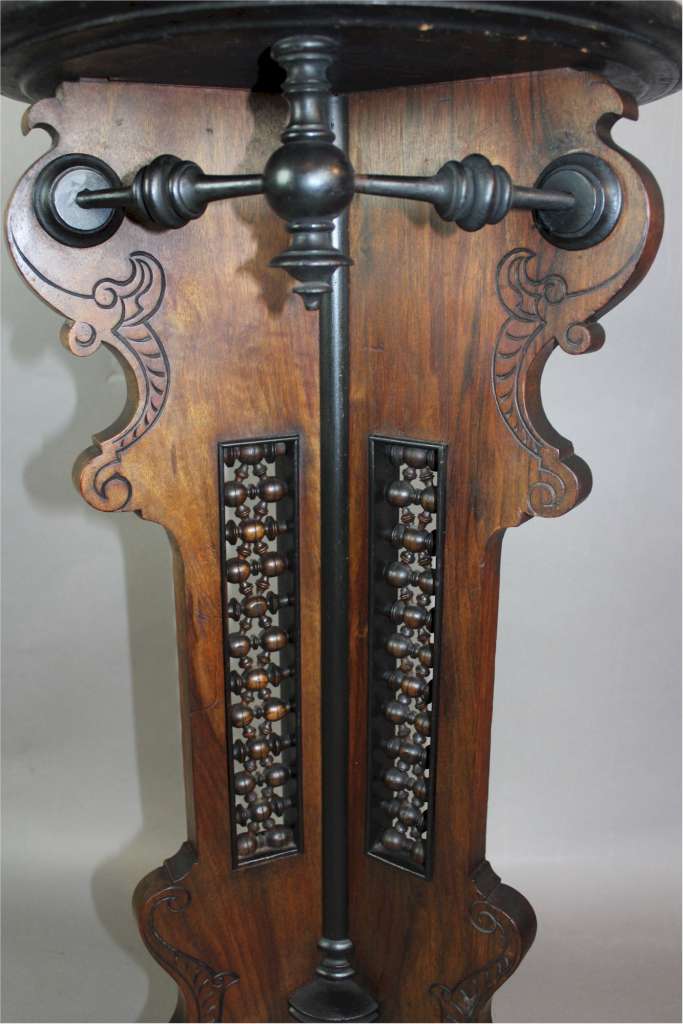 Unusual Moorish planter / stand with ebonised top