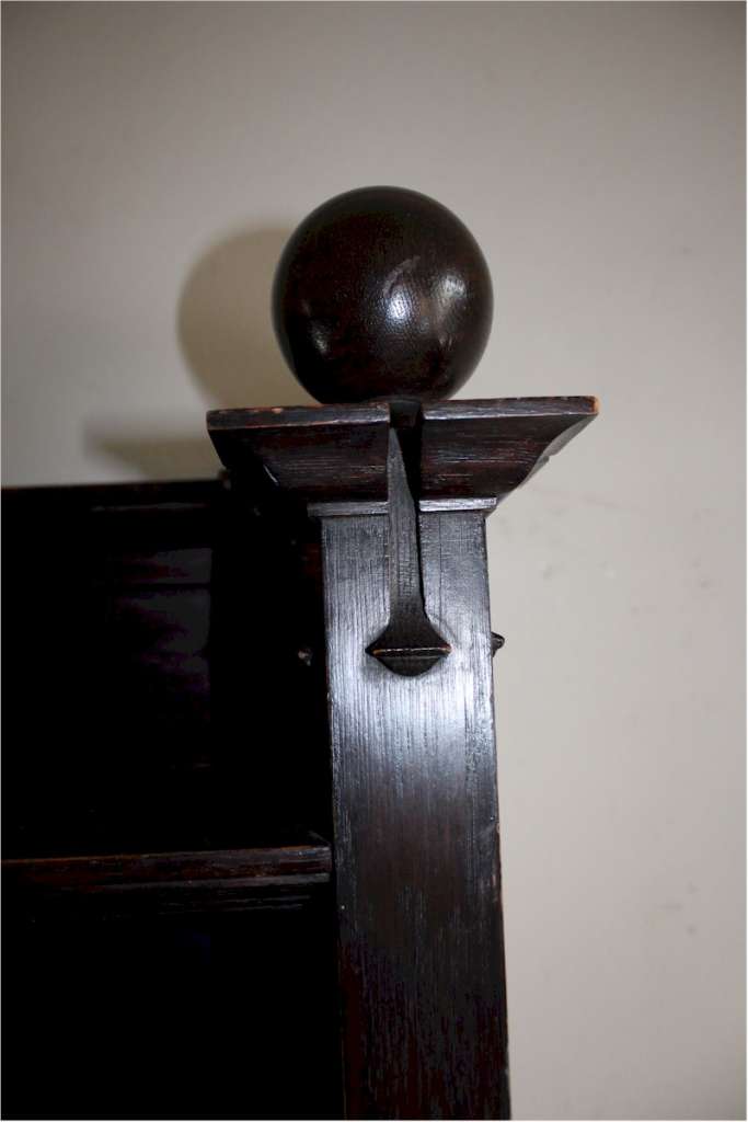 Impressive oak arts and crafts bookcase in the manner of the Guild of Handicraft c1900