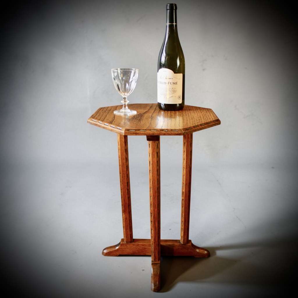 Cotswold School pair of wine tables in oak.