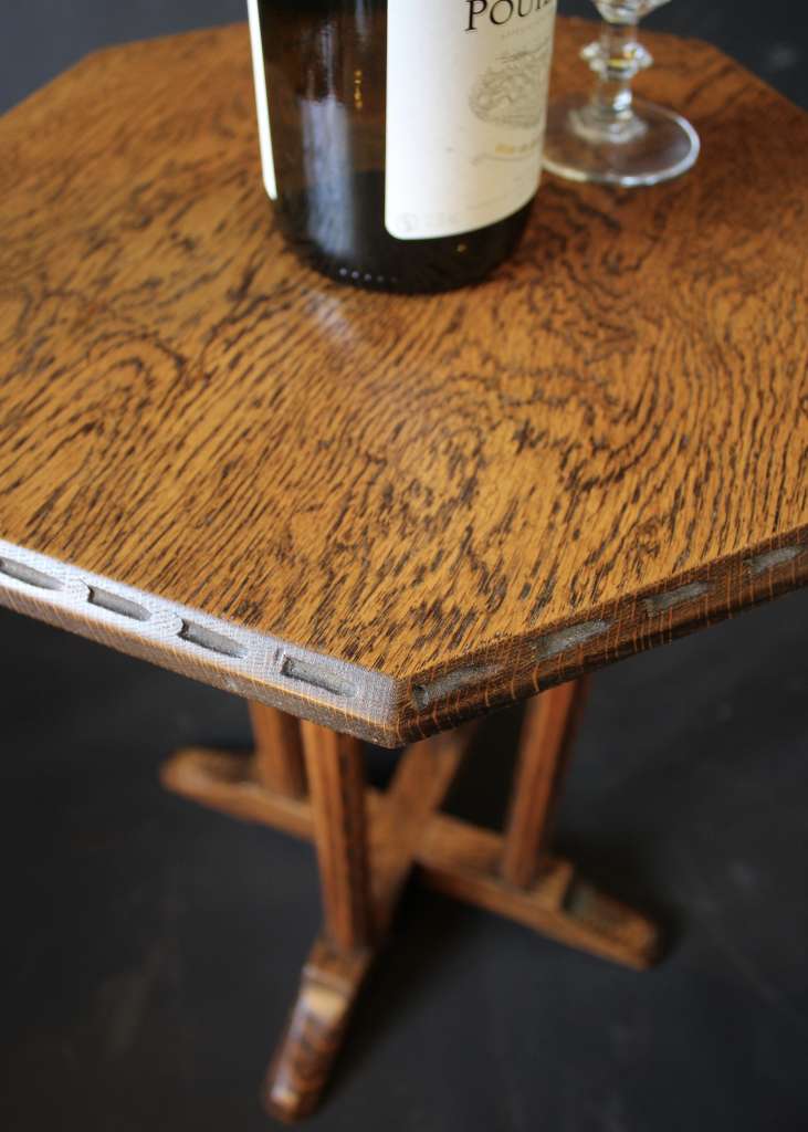 Cotswold School pair of wine tables in oak.