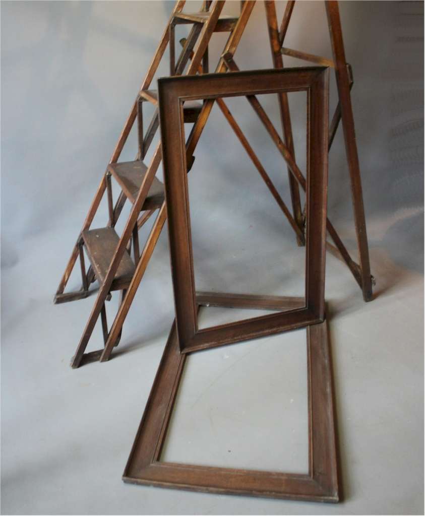 Near pair of Edwardian oak frames