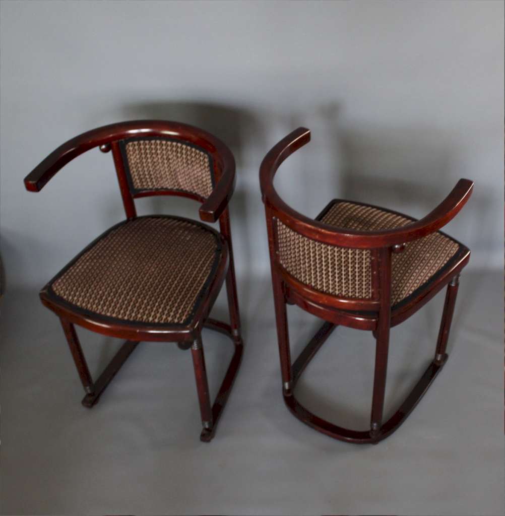 Bentwood Cabaret Fledermaus Chairs by Josef Hoffmann