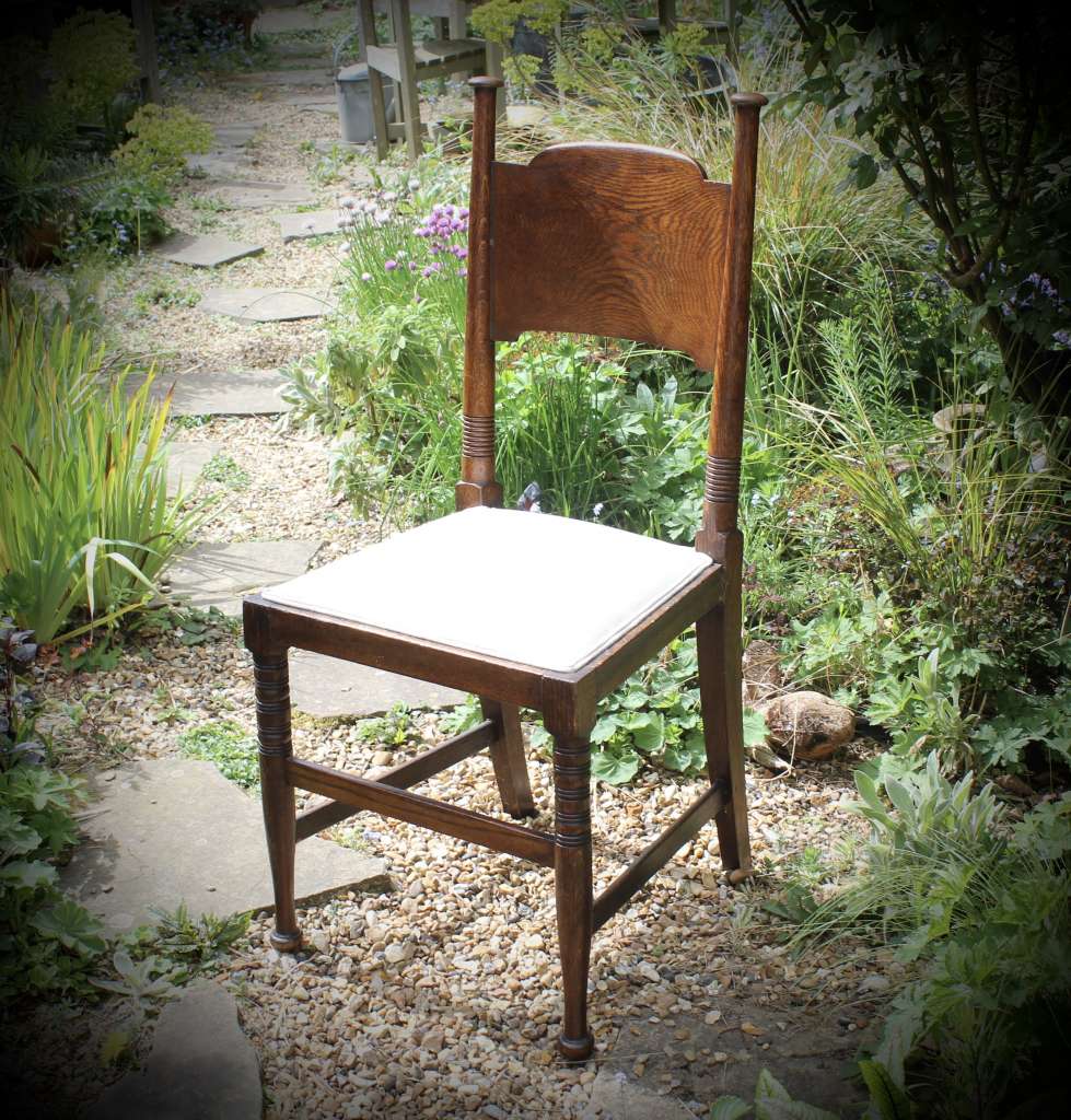 Pair Of Arts And Crafts Oak Chairs By William Birch