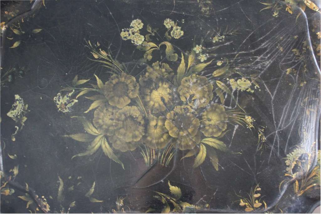Victorian Papier Mache tray ebonised