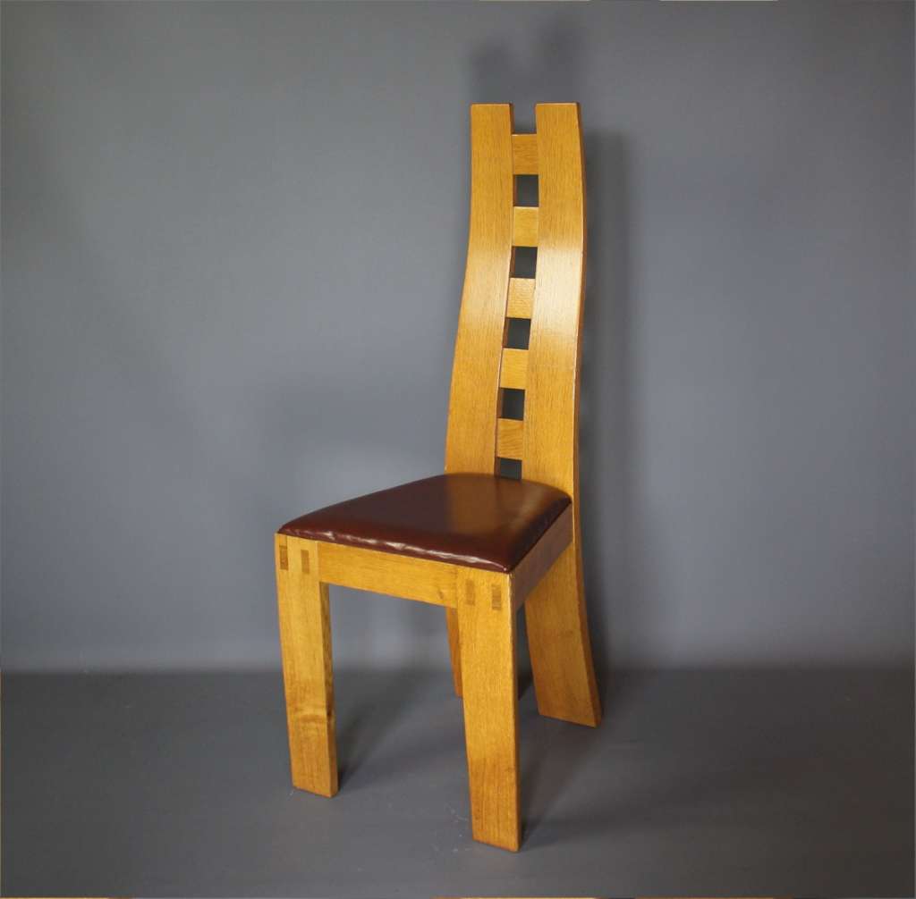 Pearl Dot oak chair designed by Robert Williams.