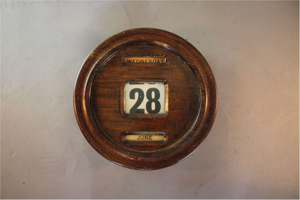 Edwardian office wall mounted perpetual calendar c1910